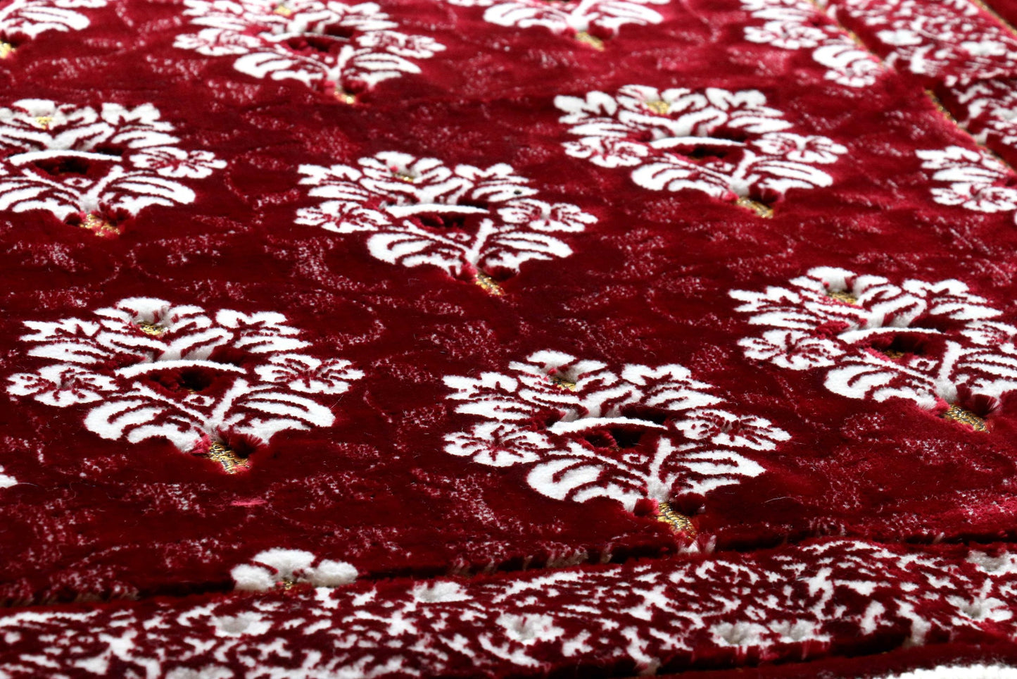 Janamaz Momin Bazaar High Quality Islamic Muslim Janamaz Musallah Prayer Mat Rug DIAMOND RED WHITE