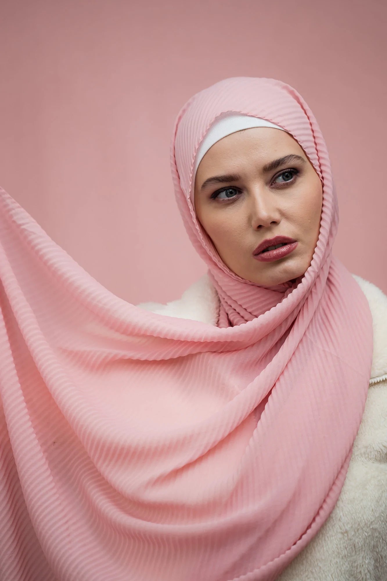 PLEATED HEAVY GEORGETTE HIJAB