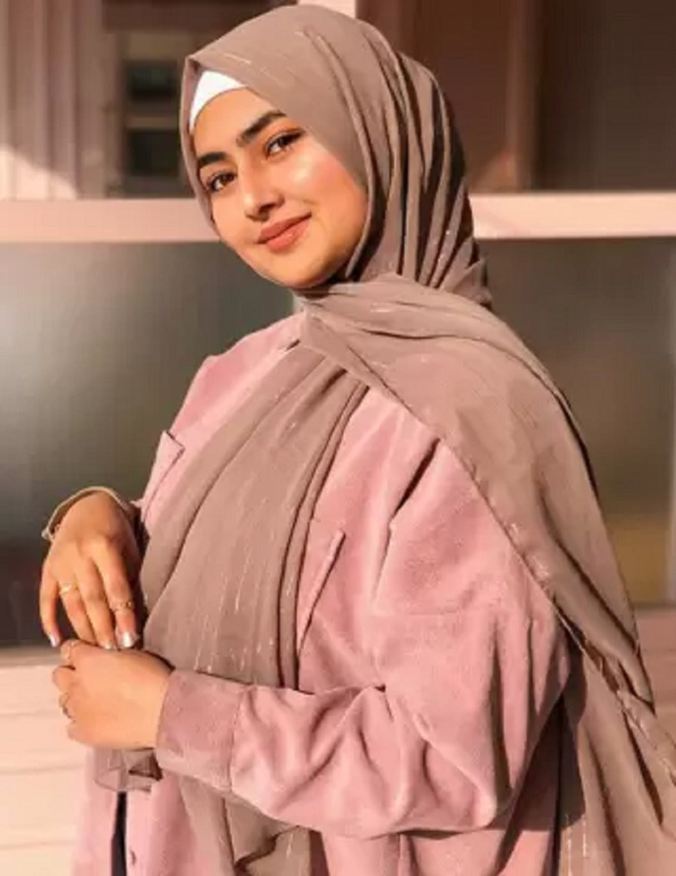 GEORGETTE SILVER JARI HIJAB , GLITTER HIJAB PARTY WEAR HIJAB