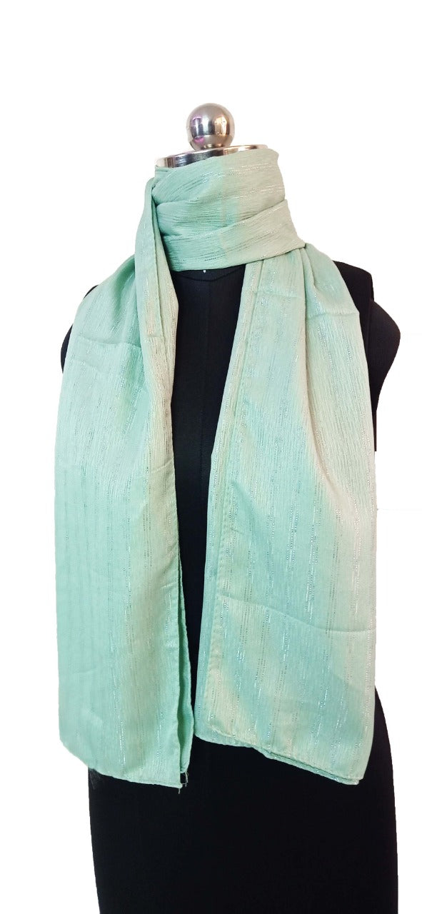 GEORGETTE SILVER JARI HIJAB , GLITTER HIJAB PARTY WEAR HIJAB