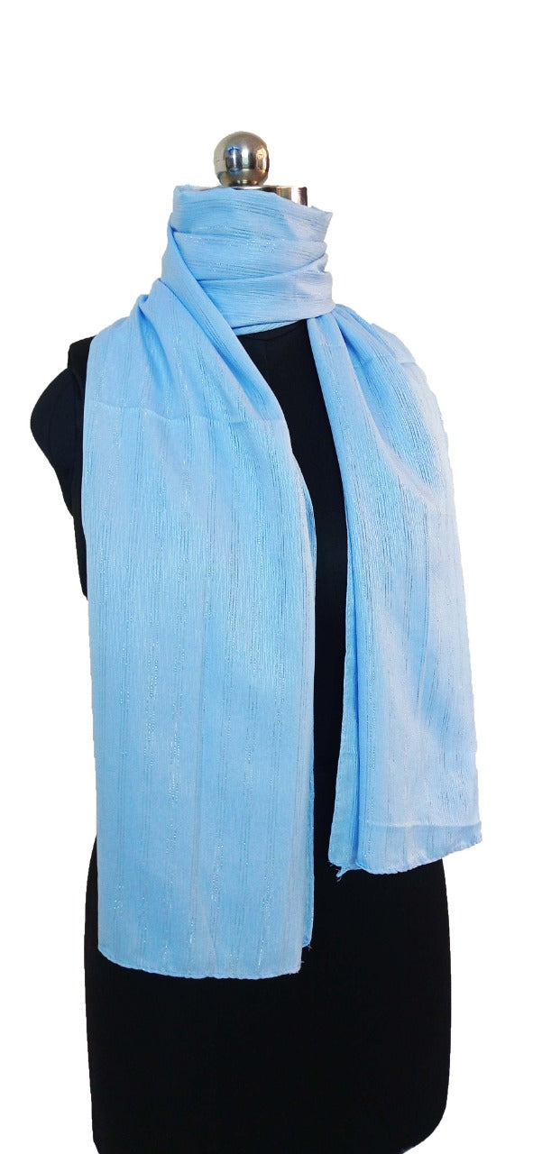 GEORGETTE SILVER JARI HIJAB , GLITTER HIJAB PARTY WEAR HIJAB