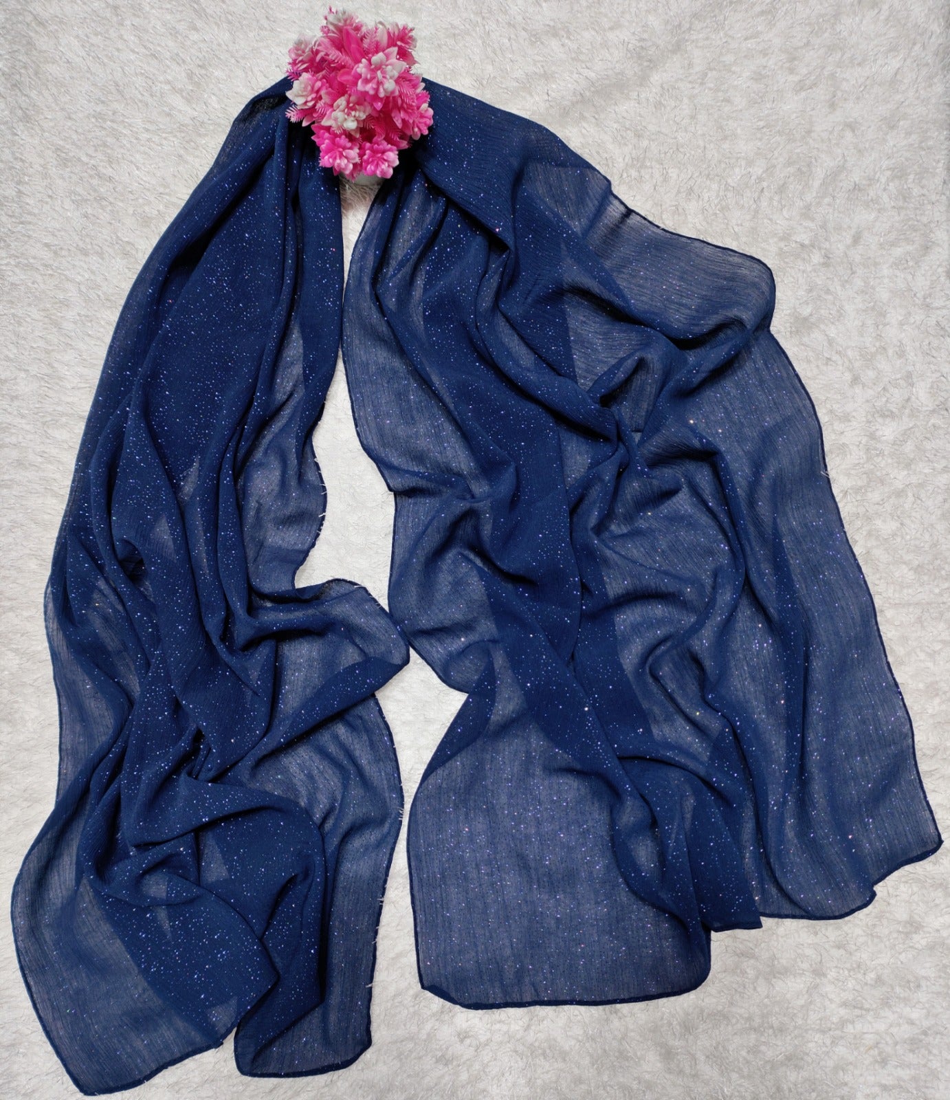 MOMIN BAZAAR SHIMMER GEORGETTE PLEATED HIJAB