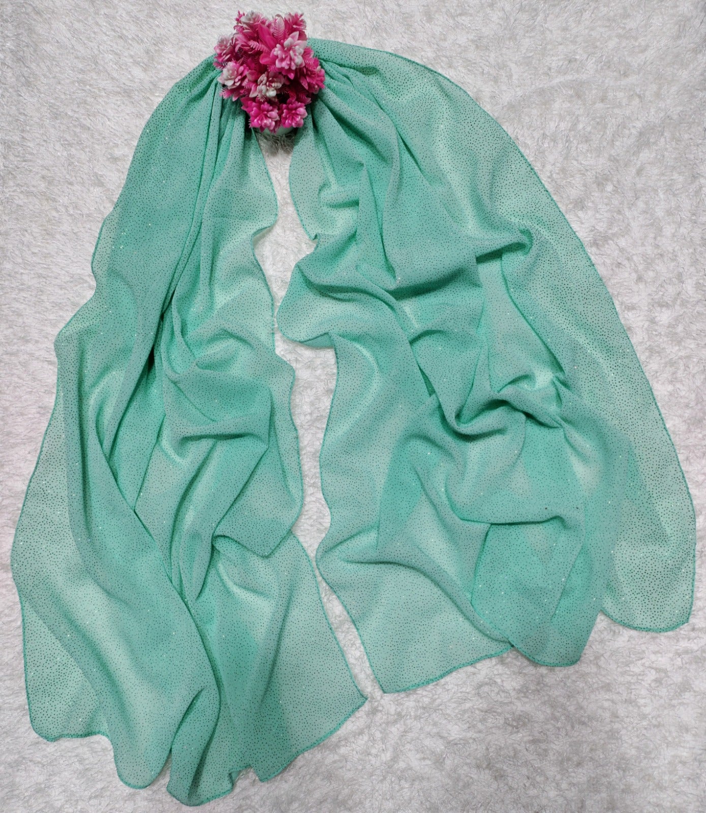 MOMIN BAZAAR SHIMMER GEORGETTE PLEATED HIJAB