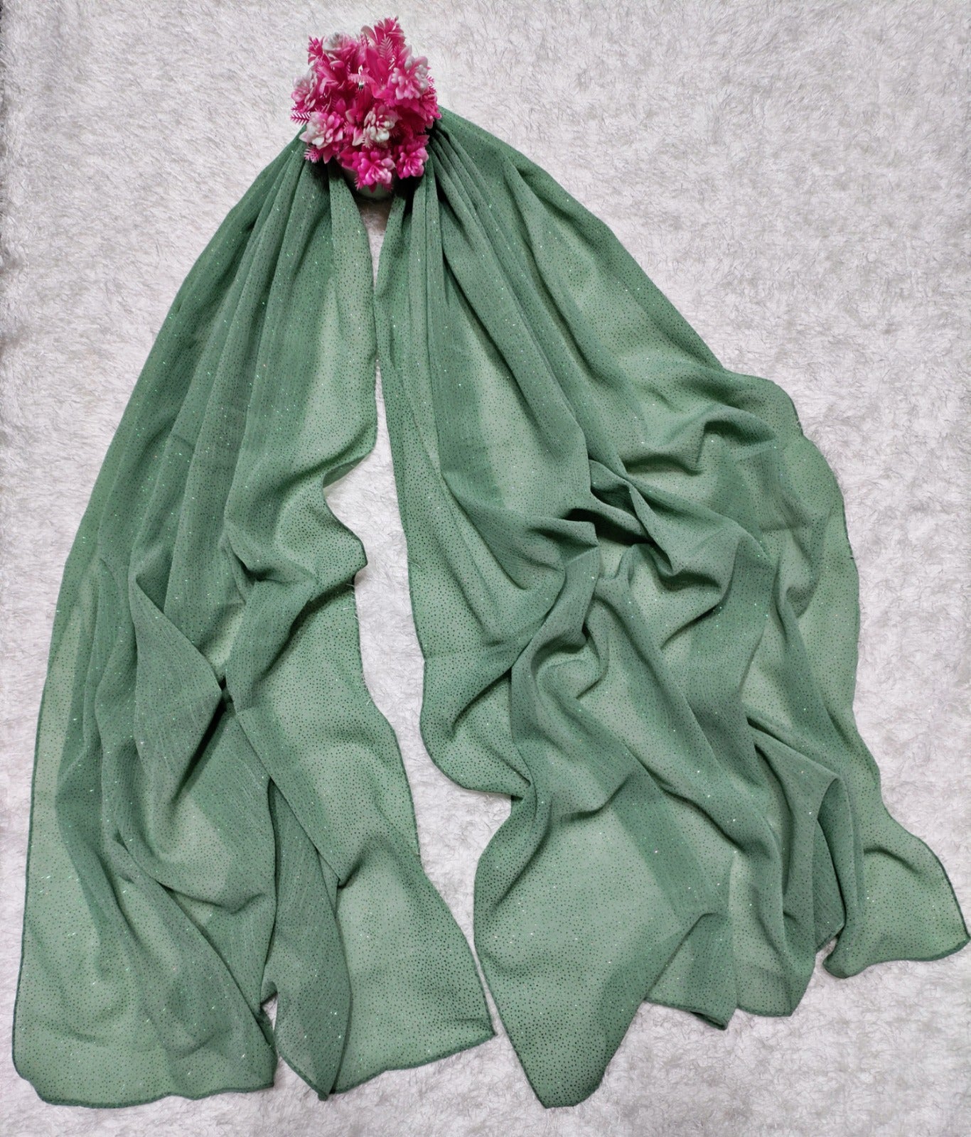 MOMIN BAZAAR SHIMMER GEORGETTE PLEATED HIJAB