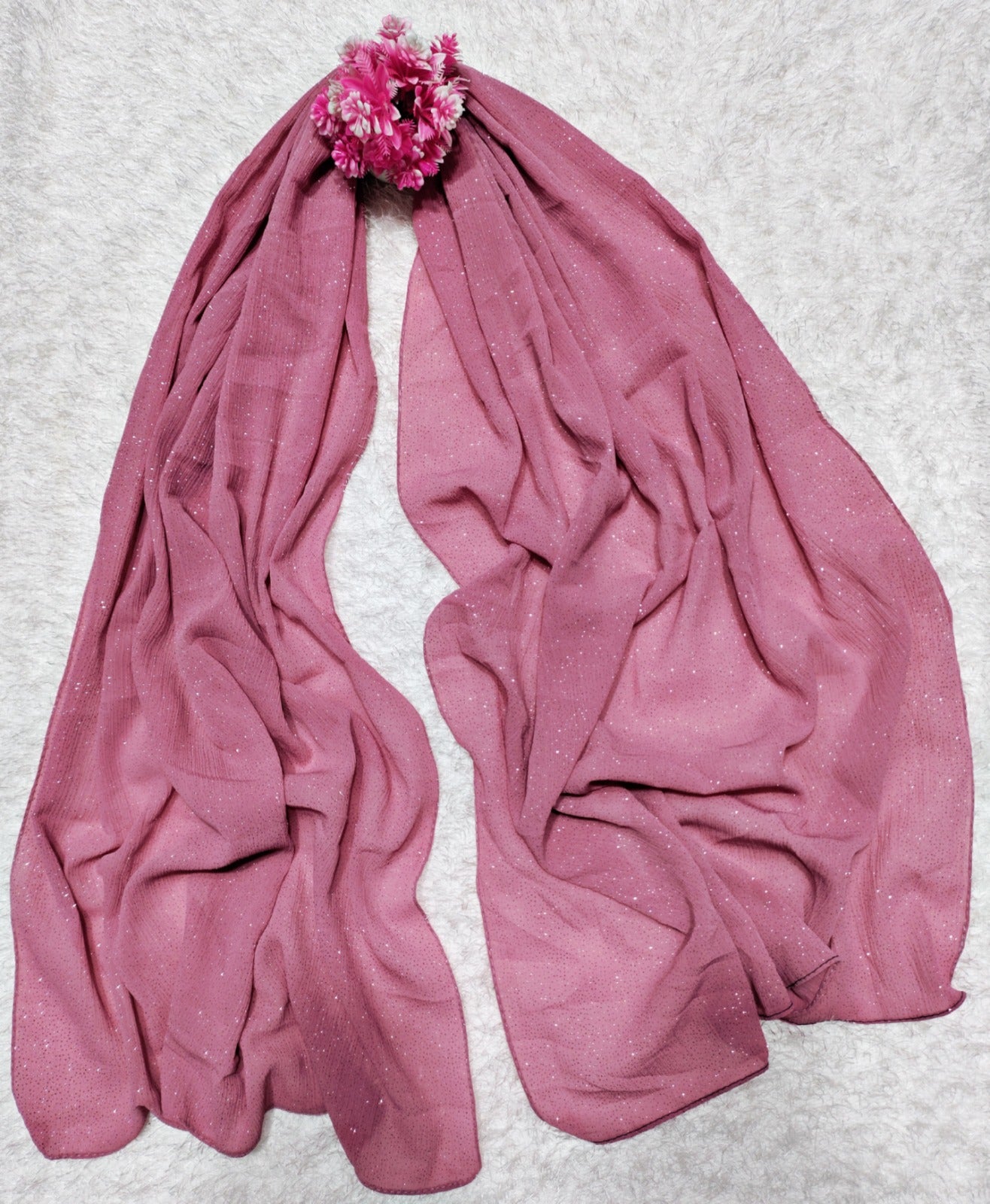 MOMIN BAZAAR SHIMMER GEORGETTE PLEATED HIJAB