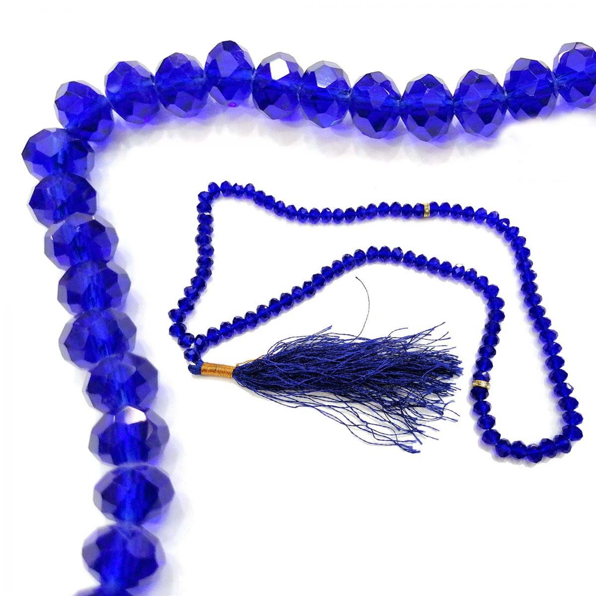 BLACK CRYSTAL SHINE TASBEEH/TASBIH/MISBAHA/DIKR TASBIH CRYSTAL TASBEEH