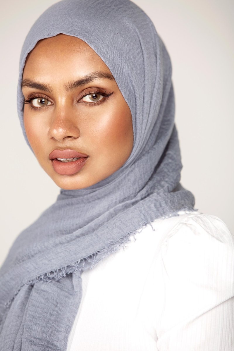 CRINKLE COTTON HIJAB FOR WOMEN 70 CM BY 180 CM