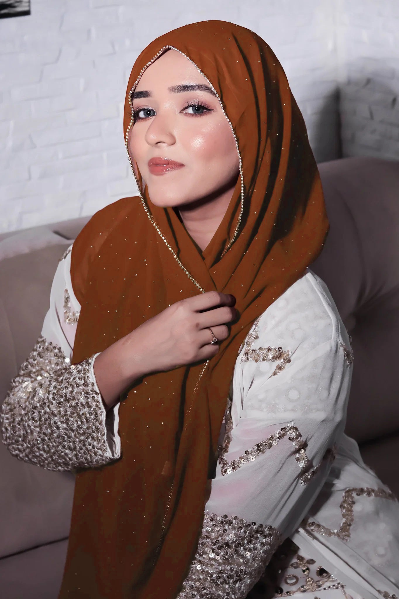 LACE DIAMOND HIJAB FOR WOMEN