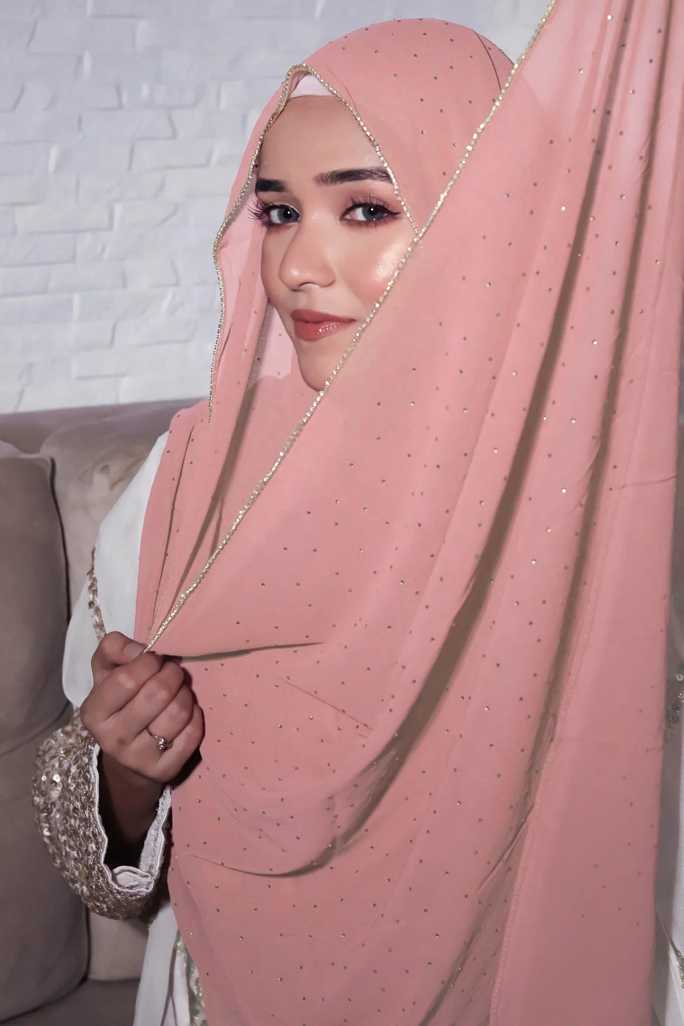 LACE DIAMOND HIJAB FOR WOMEN