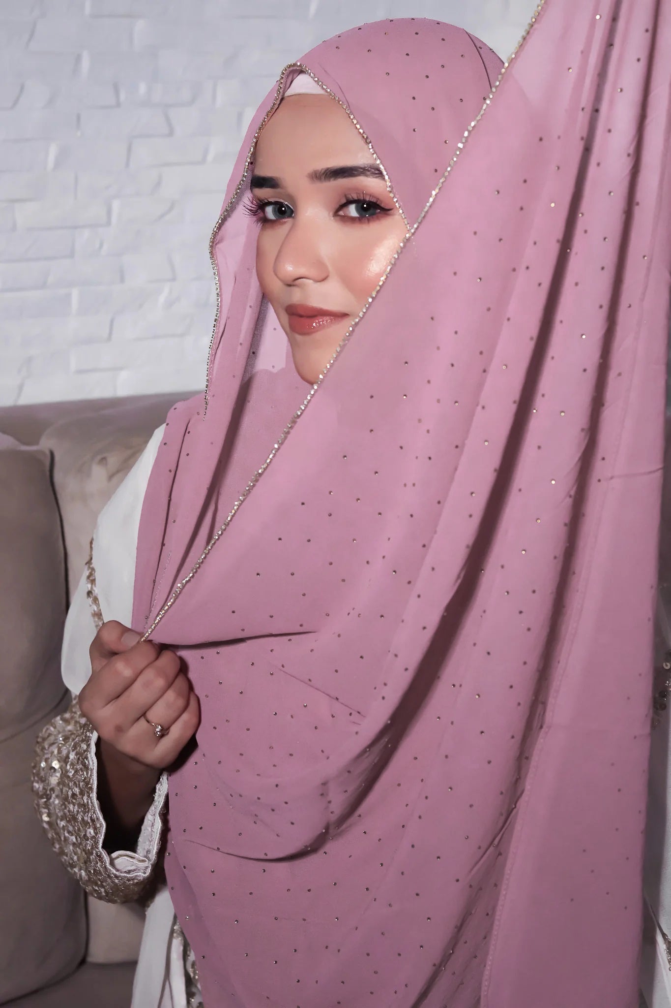 LACE DIAMOND HIJAB FOR WOMEN