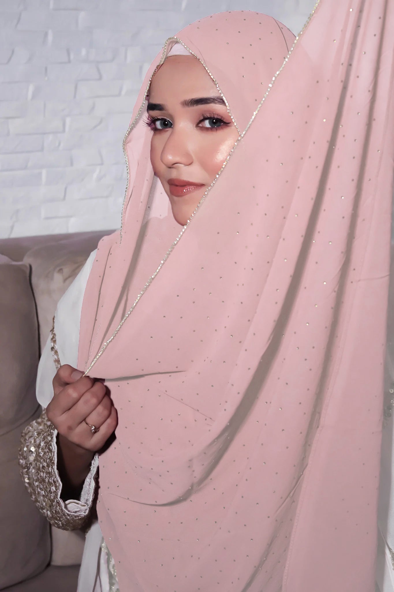 LACE DIAMOND HIJAB FOR WOMEN