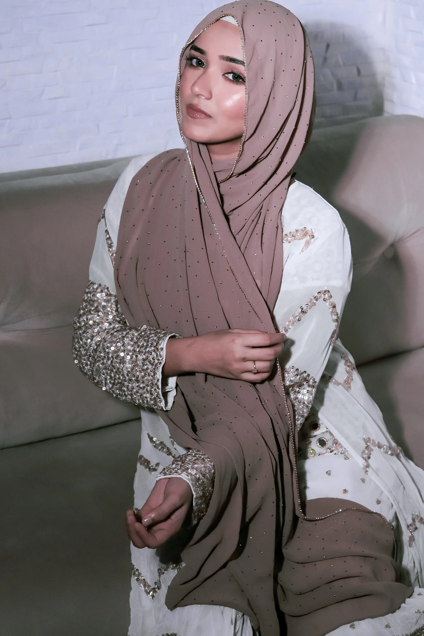 LACE DIAMOND HIJAB FOR WOMEN