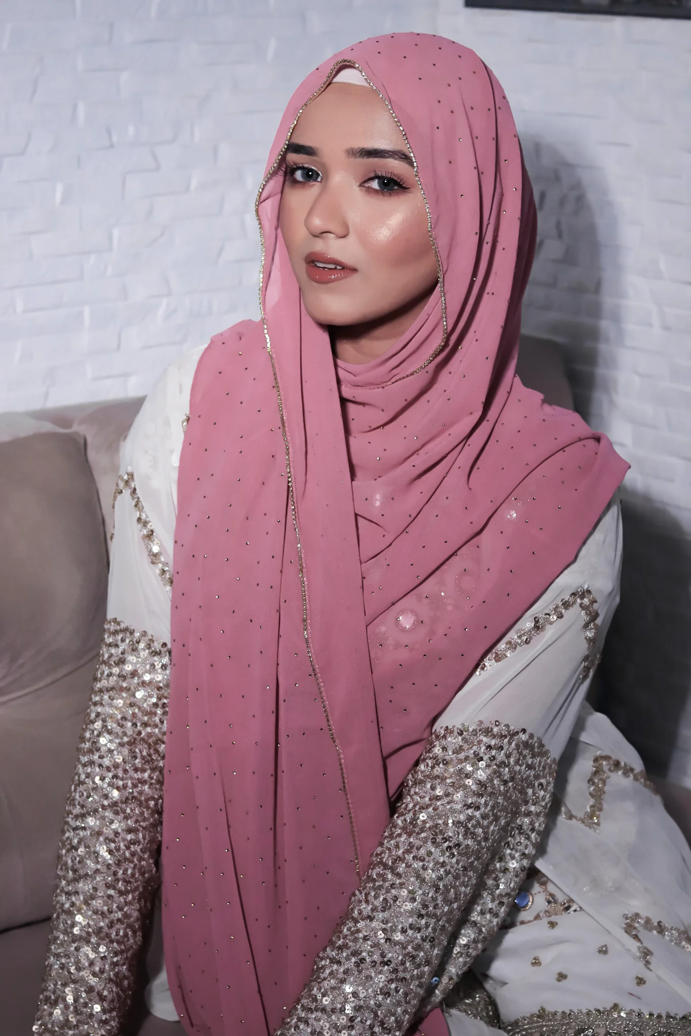 LACE DIAMOND HIJAB FOR WOMEN