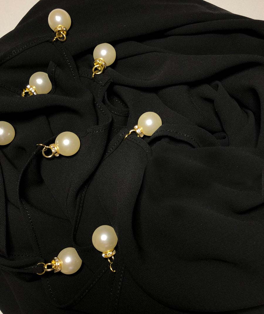 Big Moti Latkan Hijab | Malaysian Diamond Georgette | 170 cm x 70 cm | Elegant Party & Daily Wear Hijab