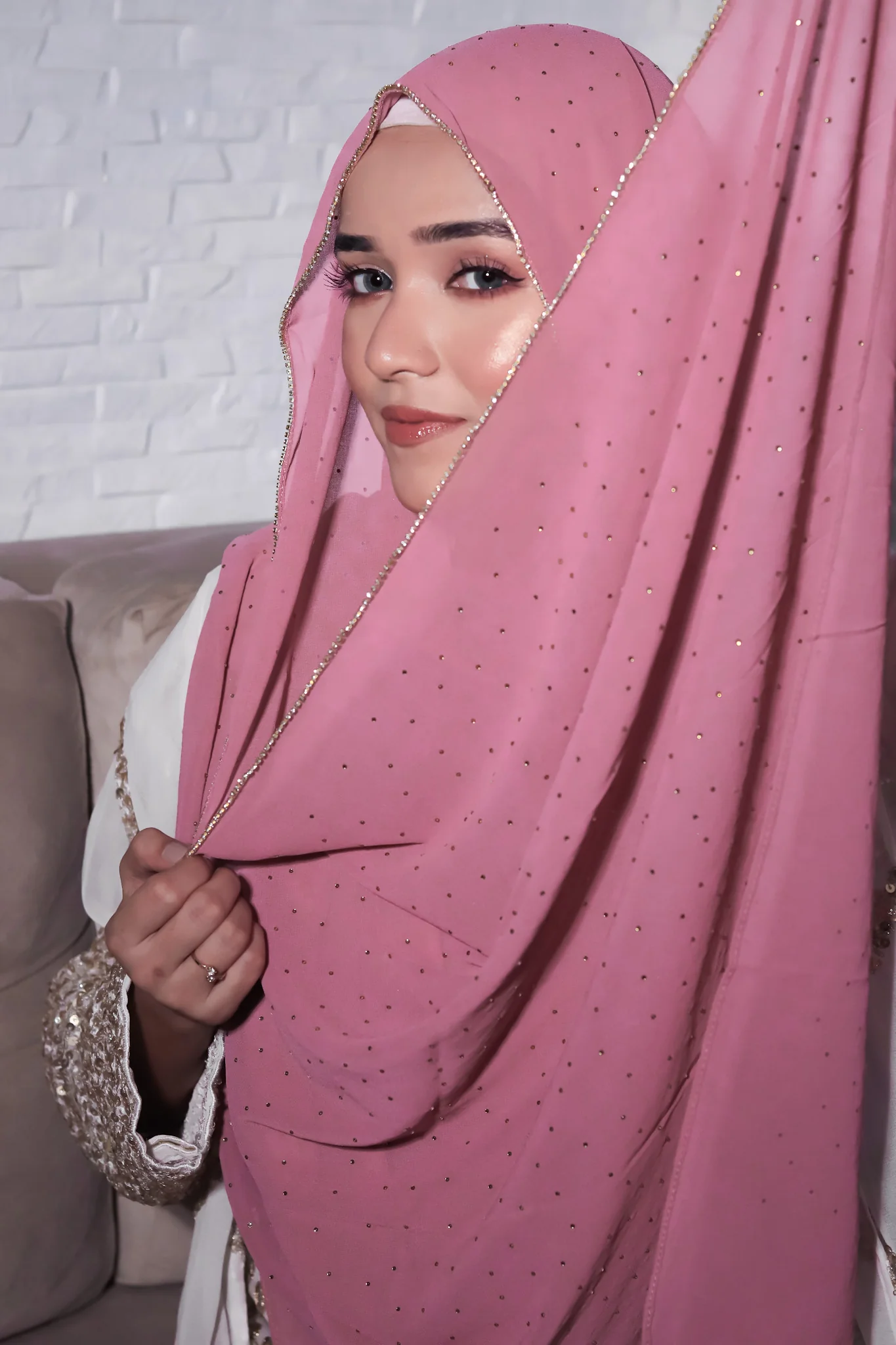 LACE DIAMOND HIJAB FOR WOMEN