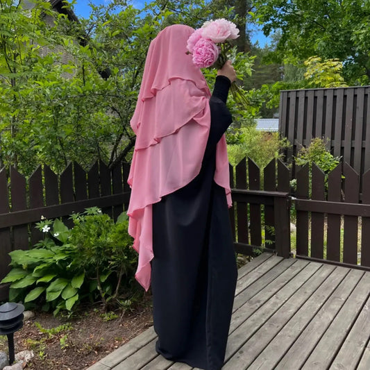 TRIPLE KAYER KHIMAR HIJAB FOR WOMEN