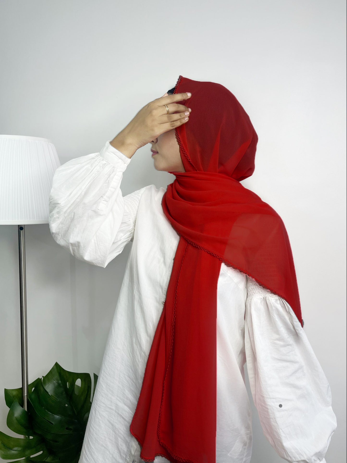 GEORGETTE CROCHET HIJAB FOR WOMEN 180 CM BY 80 CM