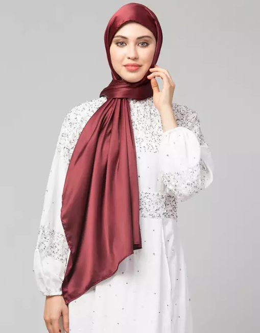 PREMIUM MEDONA SATIN SILK HIJAB FOR WOMEN 70 CM BY 180 CM