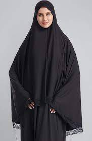 Rumali Hijab Naqaab for Women – Crystal Lycra Fabric with Elegant Lace Border | Abaya Style Veil
