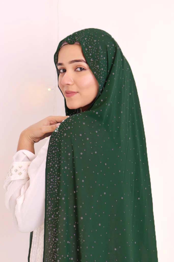 GEORGETTE RHINESTONE HIJAB FOR WOMEN 180 CM BY 80 CM