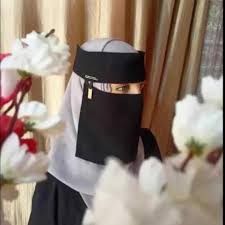 Premium Firdaus / Bab-e-Salam Fabric Nosepiece Naqaab – Elegant Islamic Face Covering for Women