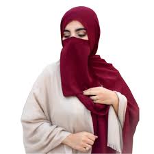 Premium Nosepiece Niqab with  Georgette Hijab Set – Elegant Islamic Modest Wear Combo