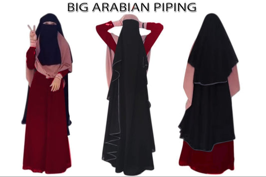 Big Arabian Nosepiece Premium Firdaus / Bab-e-Salam Fabric Nosepiece Niqab/NIQAAB – Elegant Islamic Face Covering for Women