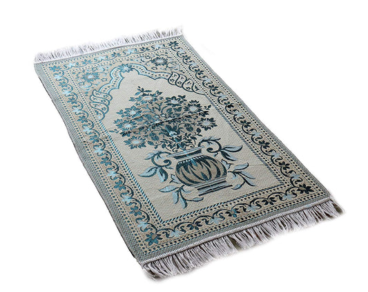 Janamaz Momin Bazaar High Quality Islamic Muslim Janamaz Musallah Prayer Mat Rug SPECIAL BLUE POT