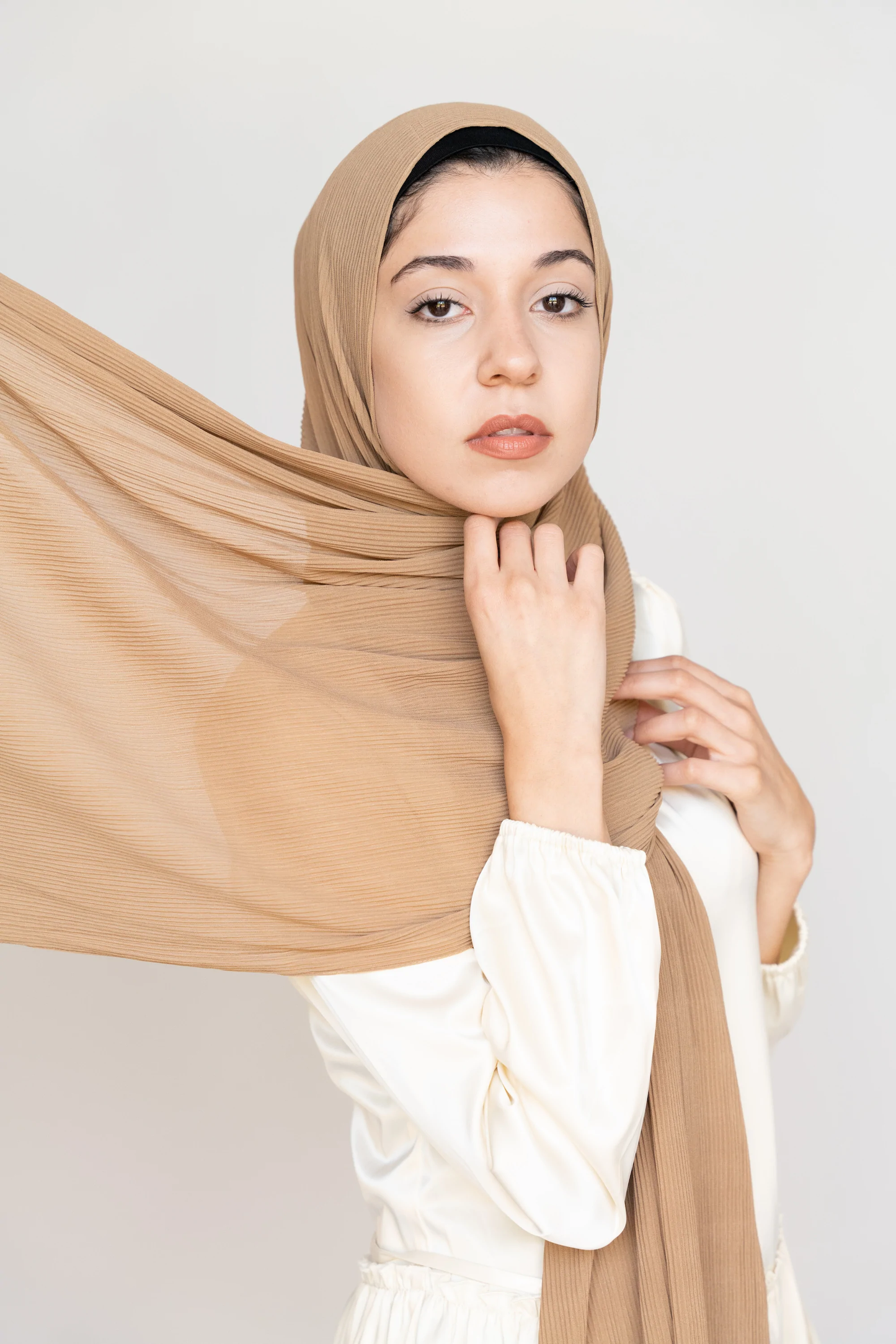 PLEATED HEAVY GEORGETTE HIJAB