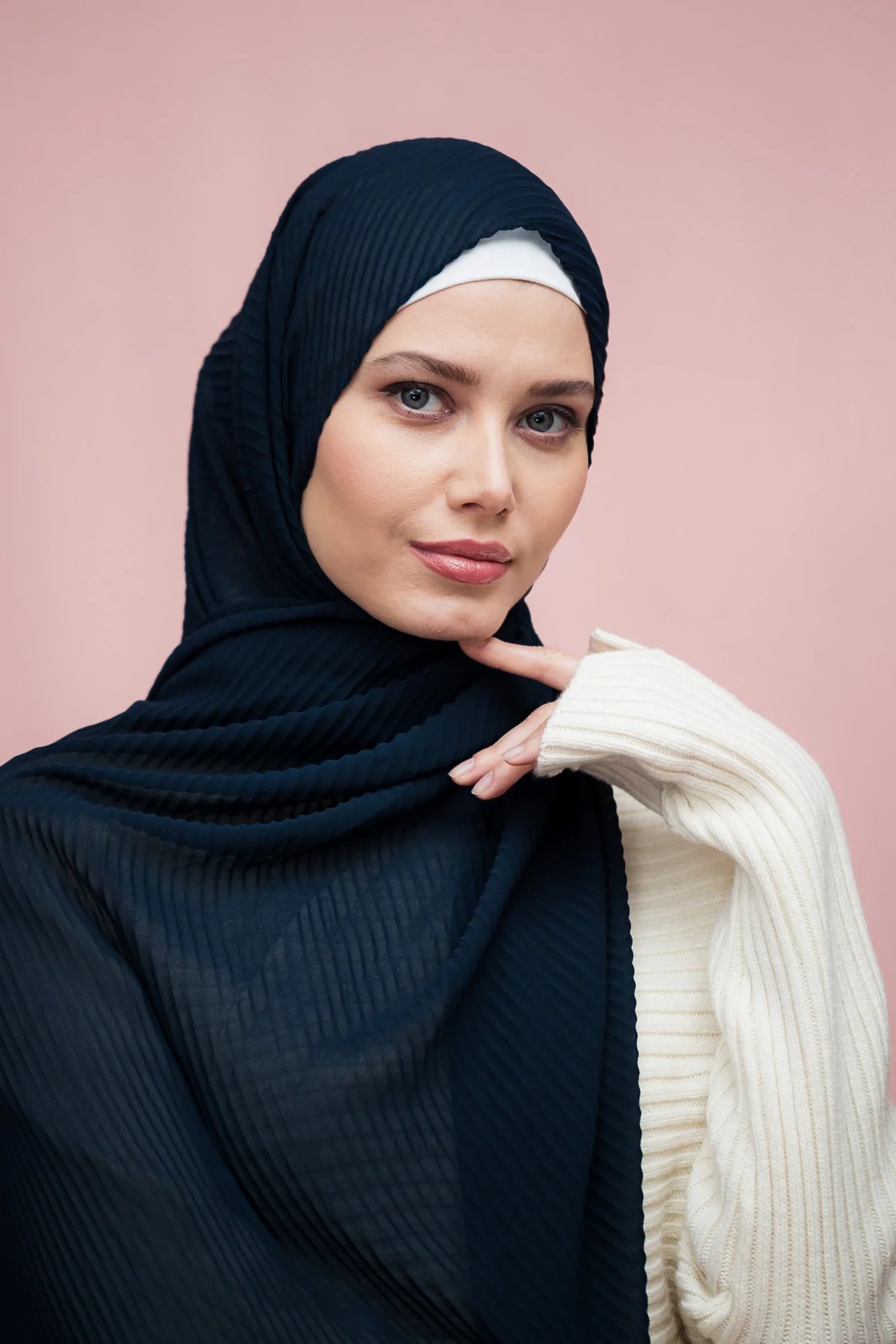 PLEATED HEAVY GEORGETTE HIJAB